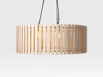 BRIXHAM LARGE DRUM - Plywood pendant lamp by Liqui Contracts - view 3